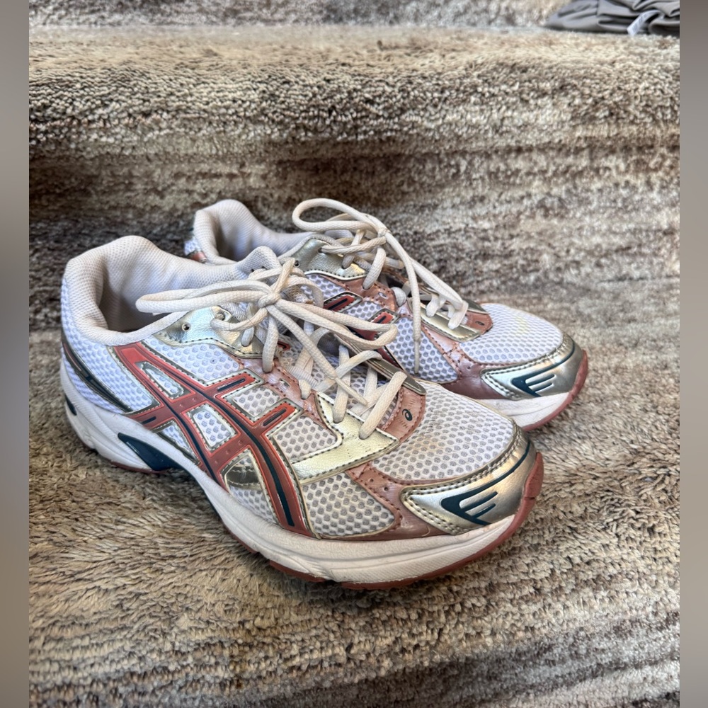 Peach and white women ASICS